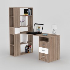 Компьютерный стол FlashNika LED 48 Дуб сонома трюфель + нимфея альба Компьютерный стол FlashNika LED 48 Дуб сонома трюфель + нимфея альба