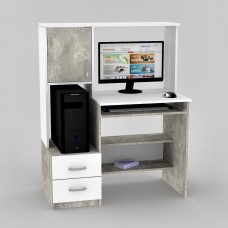 Компьютерный стол FlashNika LED 62 Бетон + Нимфея альба Компьютерный стол FlashNika LED 62 Бетон + Нимфея альба