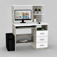 Компьютерный стол FlashNika LED 63 Бетон + Нимфея альба Компьютерный стол FlashNika LED 63 Бетон + Нимфея альба