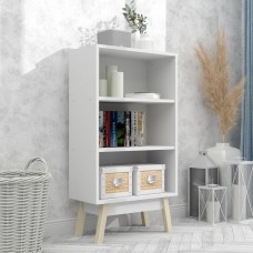 Стеллаж на деревянных ножках W-1 FlashNika белый