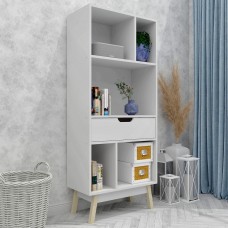 Стеллаж на деревянных ножках W-25 FlashNika белый