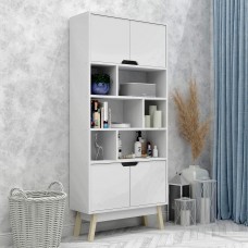Стеллаж на деревянных ножках W-26 FlashNika белый
