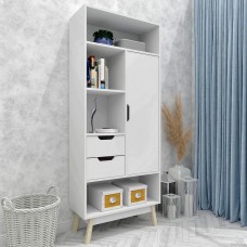 Стеллаж на деревянных ножках W-28 FlashNika белый