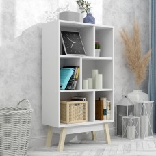 Стеллаж на деревянных ножках W-5 FlashNika белый