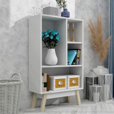 Стеллаж на деревянных ножках W-8 FlashNika белый