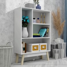 Стеллаж на деревянных ножках W-9 FlashNika белый