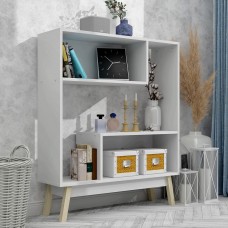 Стеллаж на деревянных ножках W-10 FlashNika белый