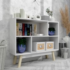 Стеллаж на деревянных ножках W-11 FlashNika белый
