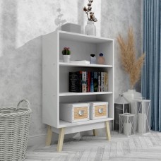 Стеллаж на деревянных ножках W-2 FlashNika белый