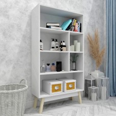 Стеллаж на деревянных ножках W-14 FlashNika белый