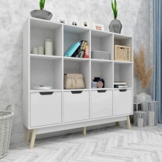Стеллаж на деревянных ножках W-18 FlashNika белый