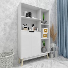 Стеллаж на деревянных ножках W-19 FlashNika белый