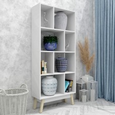 Стеллаж на деревянных ножках W-20 FlashNika белый