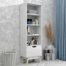 Стеллаж на деревянных ножках W-23 FlashNika белый