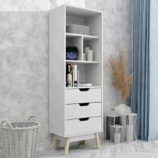 Стеллаж на деревянных ножках W-24 FlashNika белый