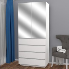 Шкаф с зеркалом FlashNika Hold 36d белый