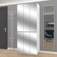 Шкаф с зеркалом FlashNika Hold 37d белый
