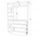 Шкаф с зеркалом FlashNika Hold 42d белый