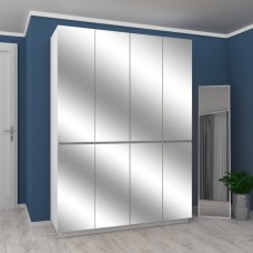 Шкаф с зеркалом FlashNika Hold 44d белый