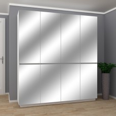 Шкаф с зеркалом FlashNika Hold 45d белый