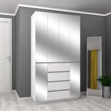 Шкаф с зеркалом FlashNika Hold 46d белый