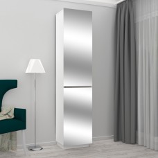 Шкаф с зеркалом FlashNika Hold 3d белый