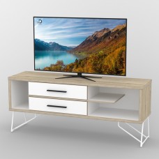 Тумба под телевизор ТВ-325 ТИСА-мебель дуб сонома + белый