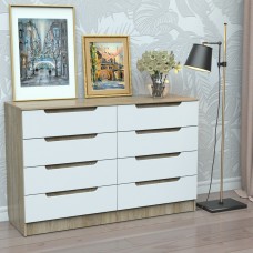 Комод-330 АКМ ТИСА-мебель Дуб сонома + белый