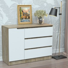 Комод-331 АКМ ТИСА-мебель Дуб сонома + белый
