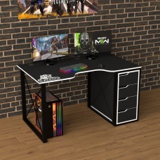 Геймерский стол Rasin Loft-16 черный + белый Тиса