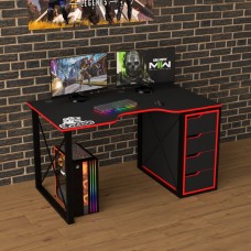 Геймерский стол Rasin Loft-16 черный + красный Тиса
