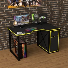Геймерский стол Rasin Loft-17 черный + желтый Тиса