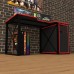 Геймерский стол Rasin Loft-17 черный + красный Тиса