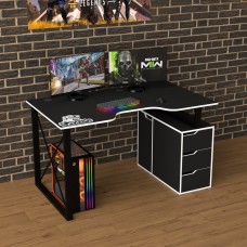 Геймерский стол Rasin Loft-18 черный + белый Тиса
