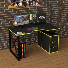 Геймерский стол Rasin Loft-18 черный + желтый Тиса