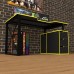 Геймерский стол Rasin Loft-18 черный + желтый Тиса
