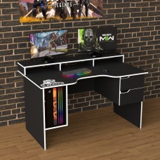 Геймерский стол Rasin RS-10 черный + белый Тиса