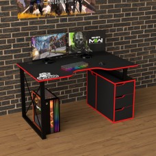 Геймерский стол Rasin Loft-18 черный + красный Тиса