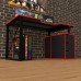 Геймерский стол Rasin Loft-18 черный + красный Тиса
