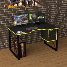 Геймерский стол Rasin Loft-19 черный + желтый Тиса
