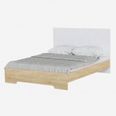 Кровать Art in Head Loretto 160х200 (деревянный вклад) Дуб сонома + белый супермат