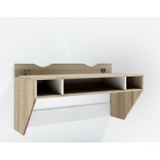 Навесной компьютерный стол AirTable-II Mini Comfy-Home дуб сонома + белый
