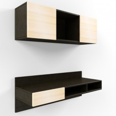 Навесной компьютерный стол AirTable X1 Kit Comfy-Home венге+дуб молочный