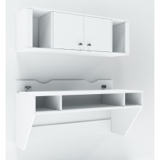 Навесной компьютерный стол AirTable-II Kit Comfy-Home белый