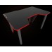 Геймерский стол Comfy-Home Frost-2 черный с красной кромкой