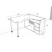 Угловой геймерский стол Comfy-Home Kano черный с кромкой лайм