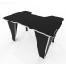 Геймерский стол Comfy-Home Frost-2 черный с белой кромкой
