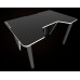 Геймерский стол Comfy-Home Frost-2 черный с белой кромкой