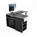 Угловой геймерский стол Comfy-Home Kano-2 черный + белый