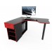 Угловой геймерский стол Comfy-Home Kano-2 черный + красный